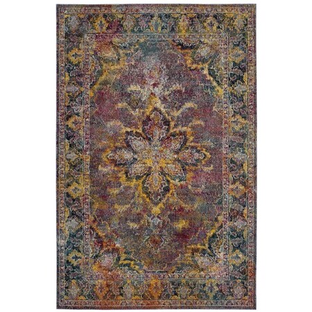 Safavieh Crystal Power Loomed Rectangle Area Rug Navy & Light Blue - 6 ft.-7 in. x 9 ft.-2 in. CRS508H-6
